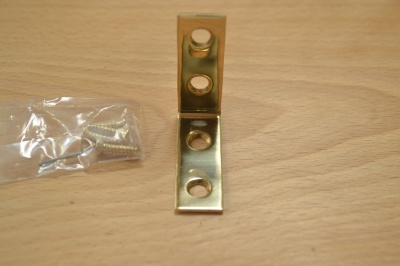 Polished Brass Corner Brace 1''